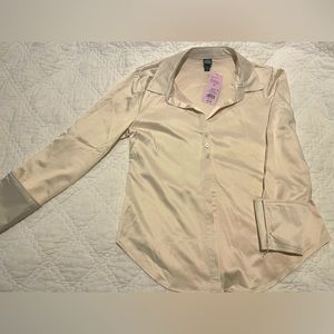 Target button up satin shirt